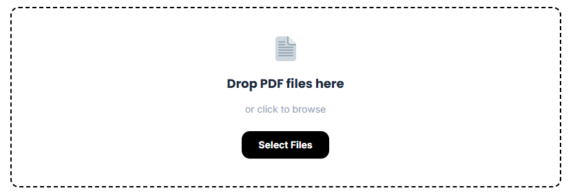 pdf merger drag and drop area