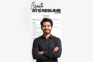 A man standing straight behind him an ats resume template