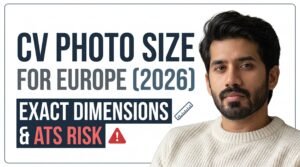 cv photo size for europe