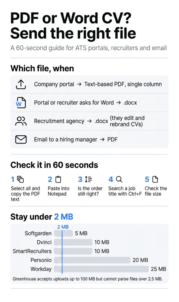 Word or pdf infographic